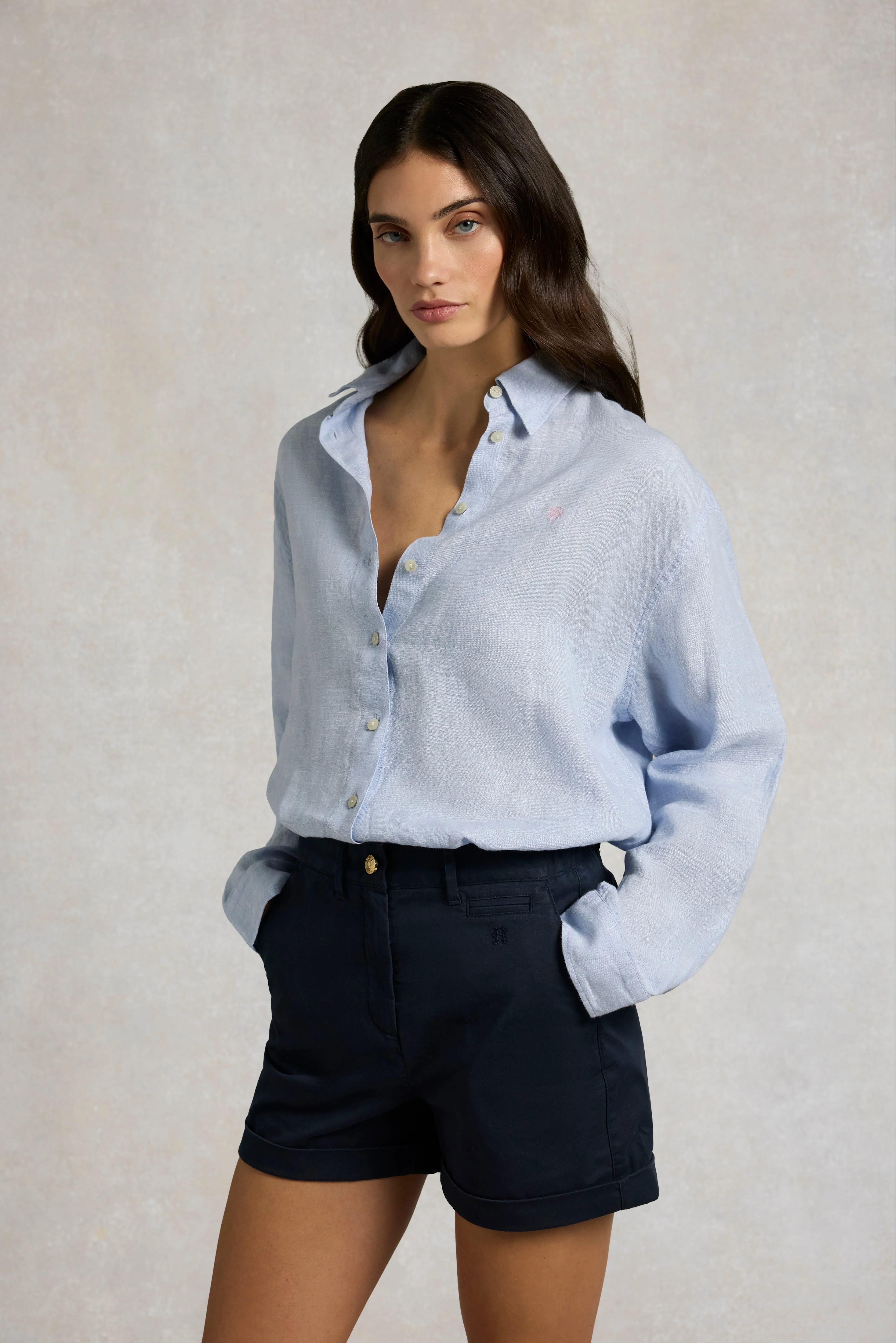 Amalfi Linen Shirt (Light Blue Linen)