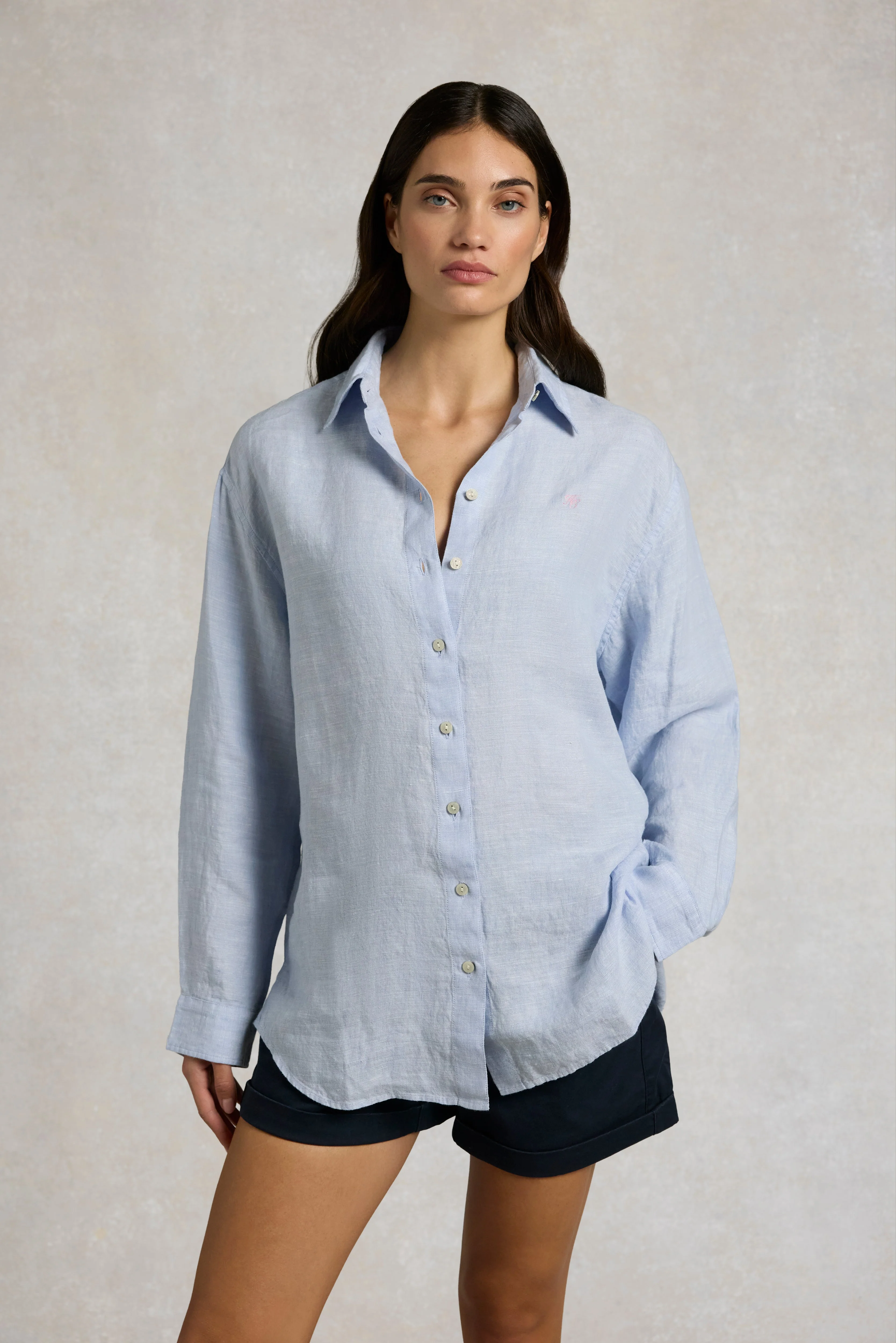 Amalfi Linen Shirt (Light Blue Linen) - Image 2