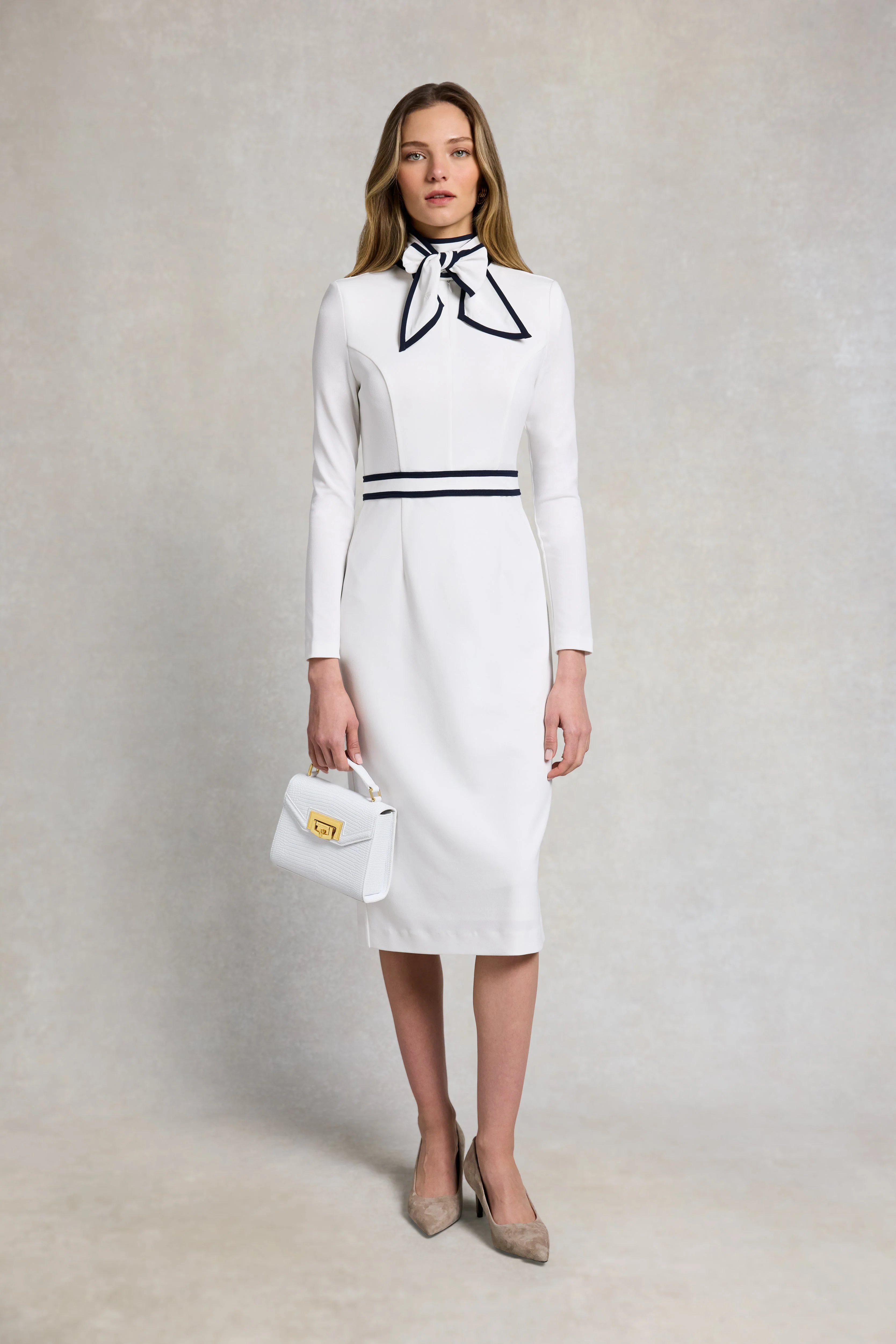 Aureline Midi Dress (Oyster Ink Navy) - Image 2