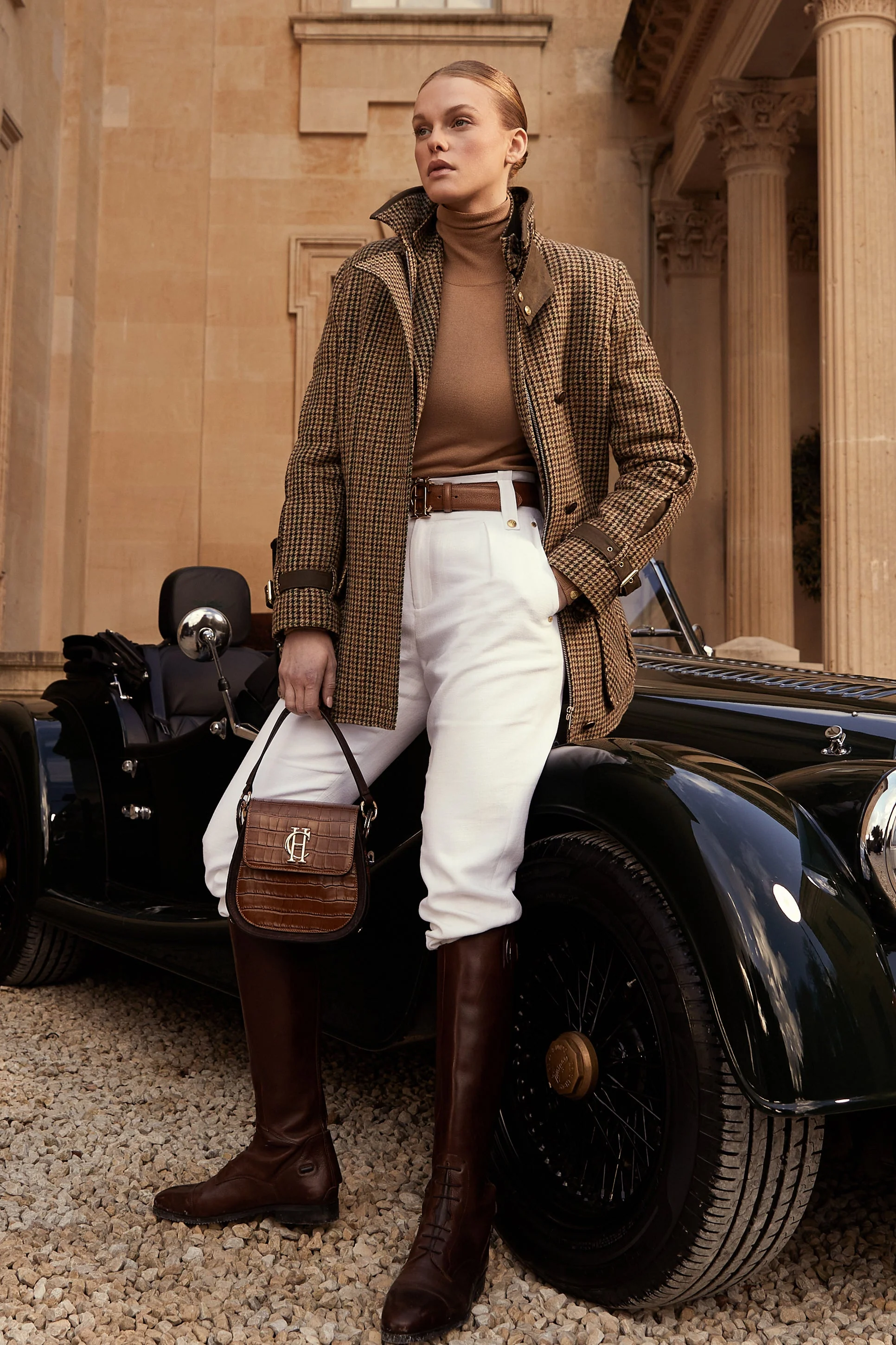 Balmoral Field Coat (Hailes Green Tweed) - Image 2