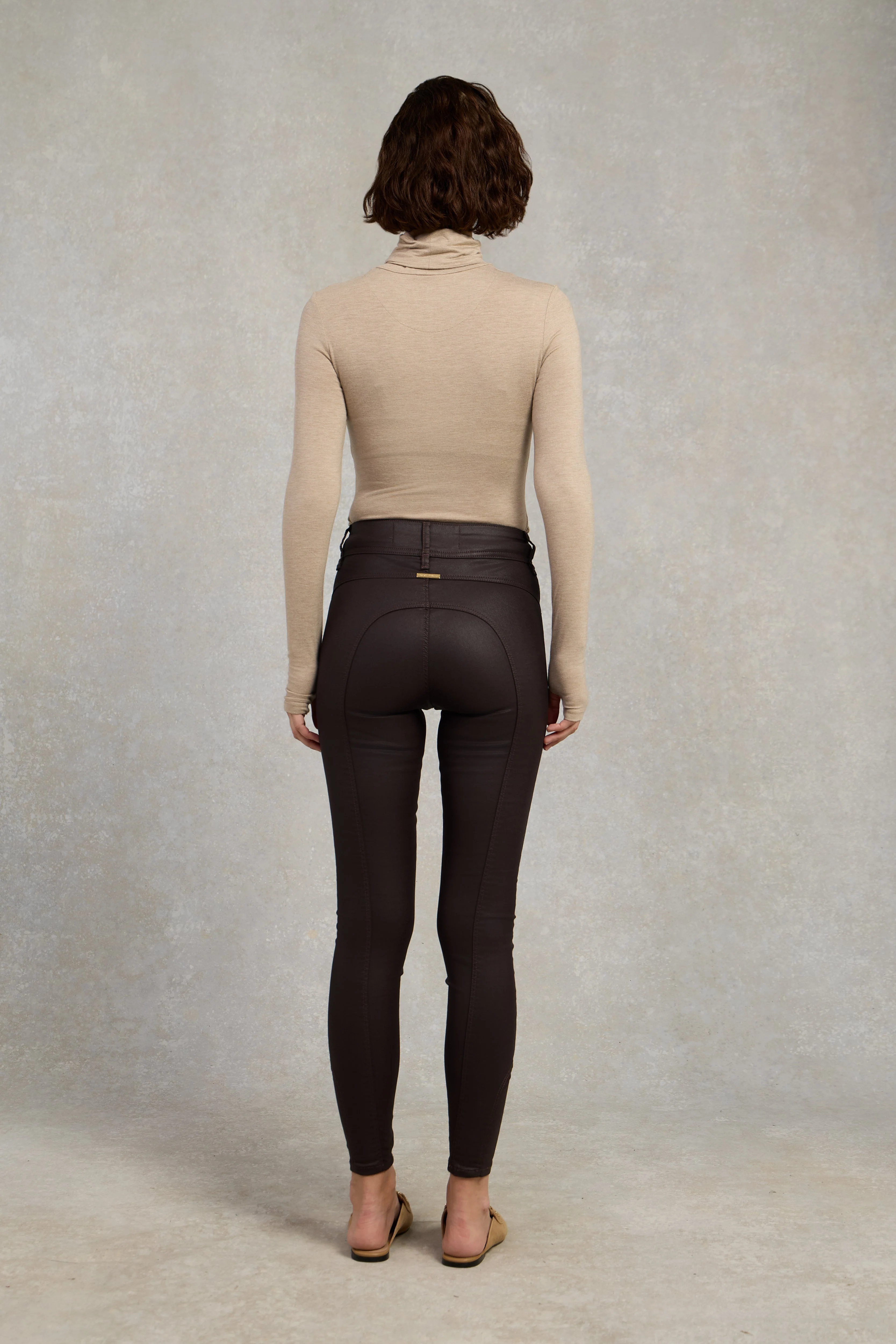 Coated Jodhpur Jean (Chocolate) - Image 5