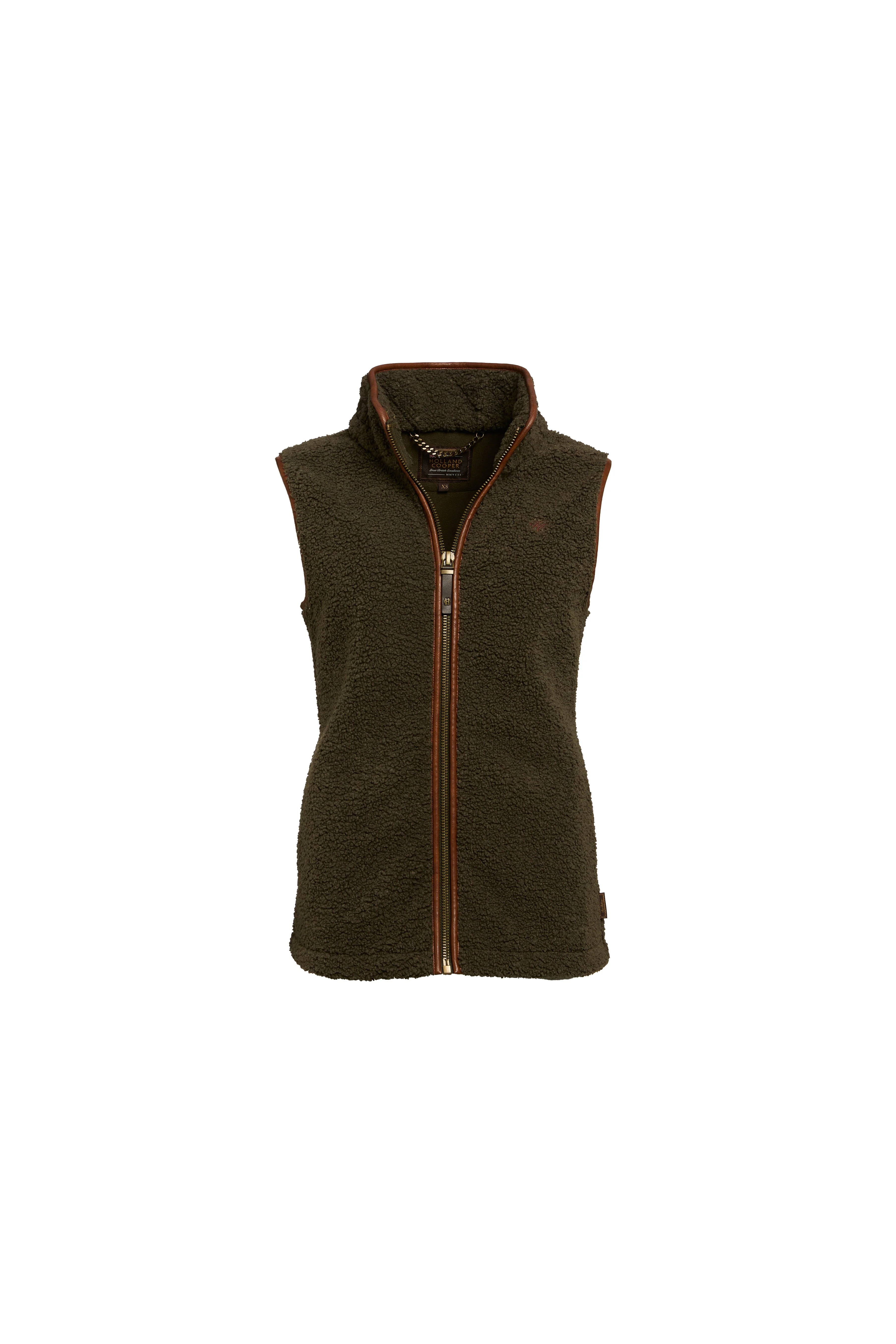 Country Fleece Gilet (Khaki Borg) - Image 4