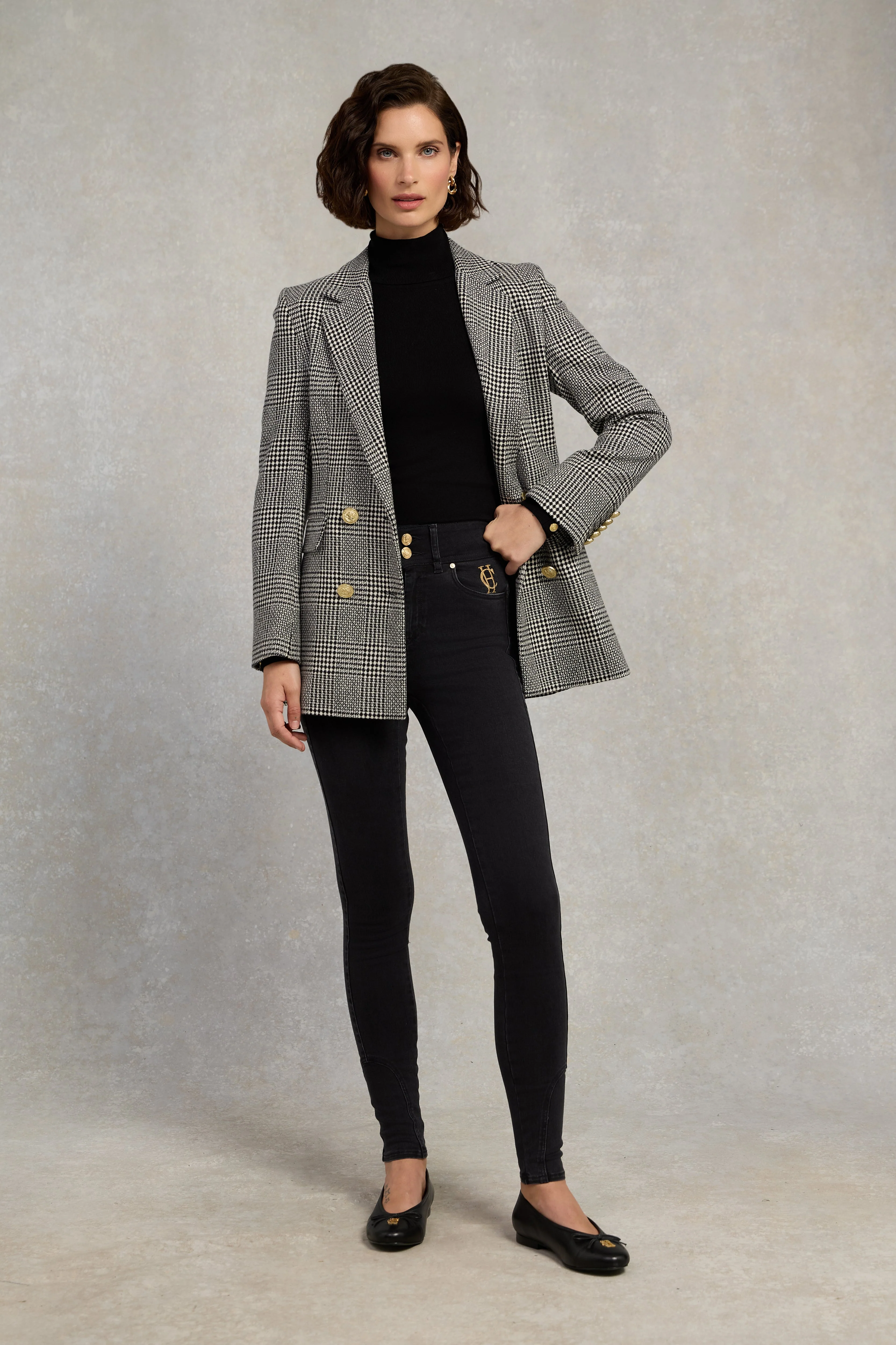 Double Breasted Blazer (Prince of Wales Mono) - Image 10