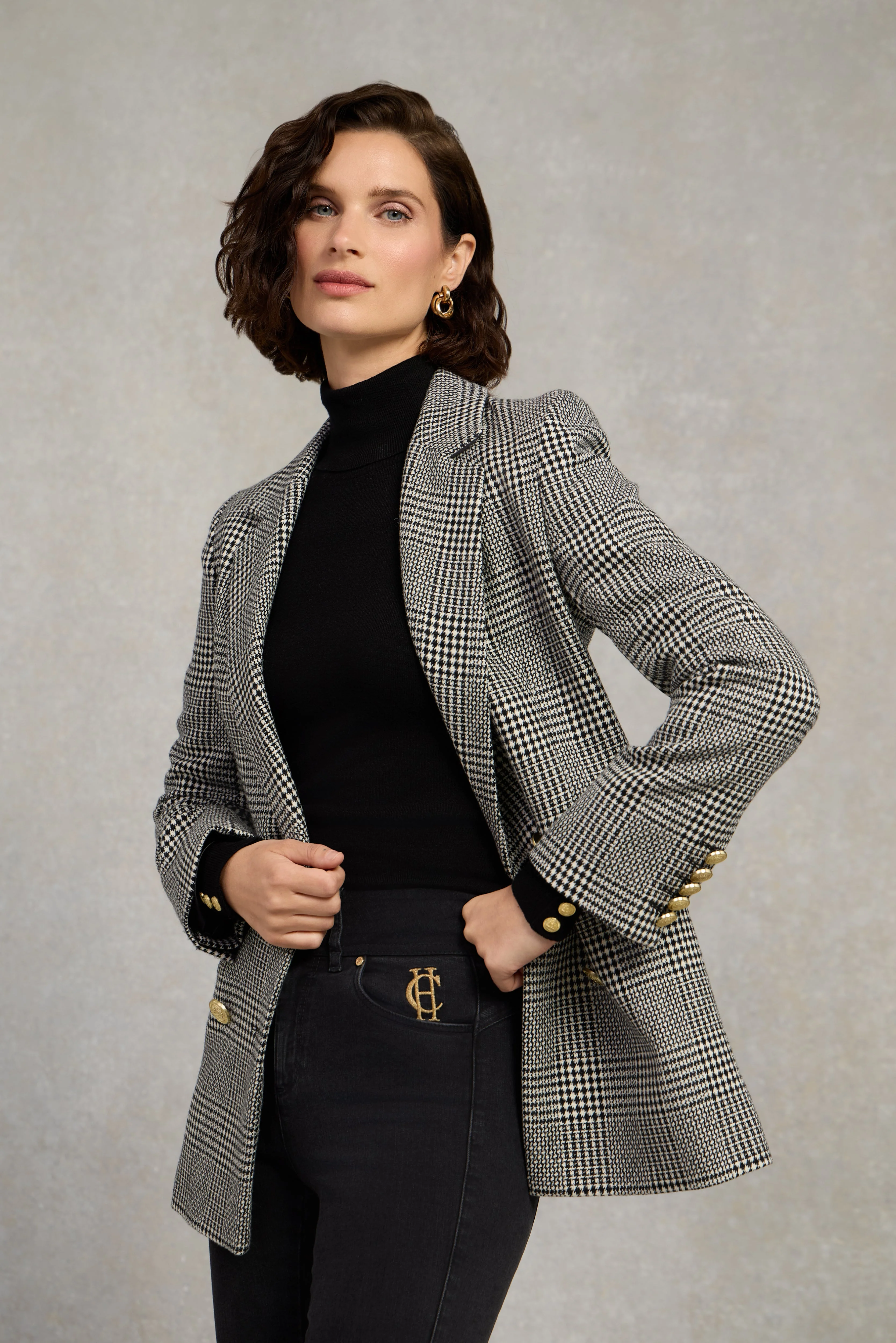 Double Breasted Blazer (Prince of Wales Mono) - Image 3