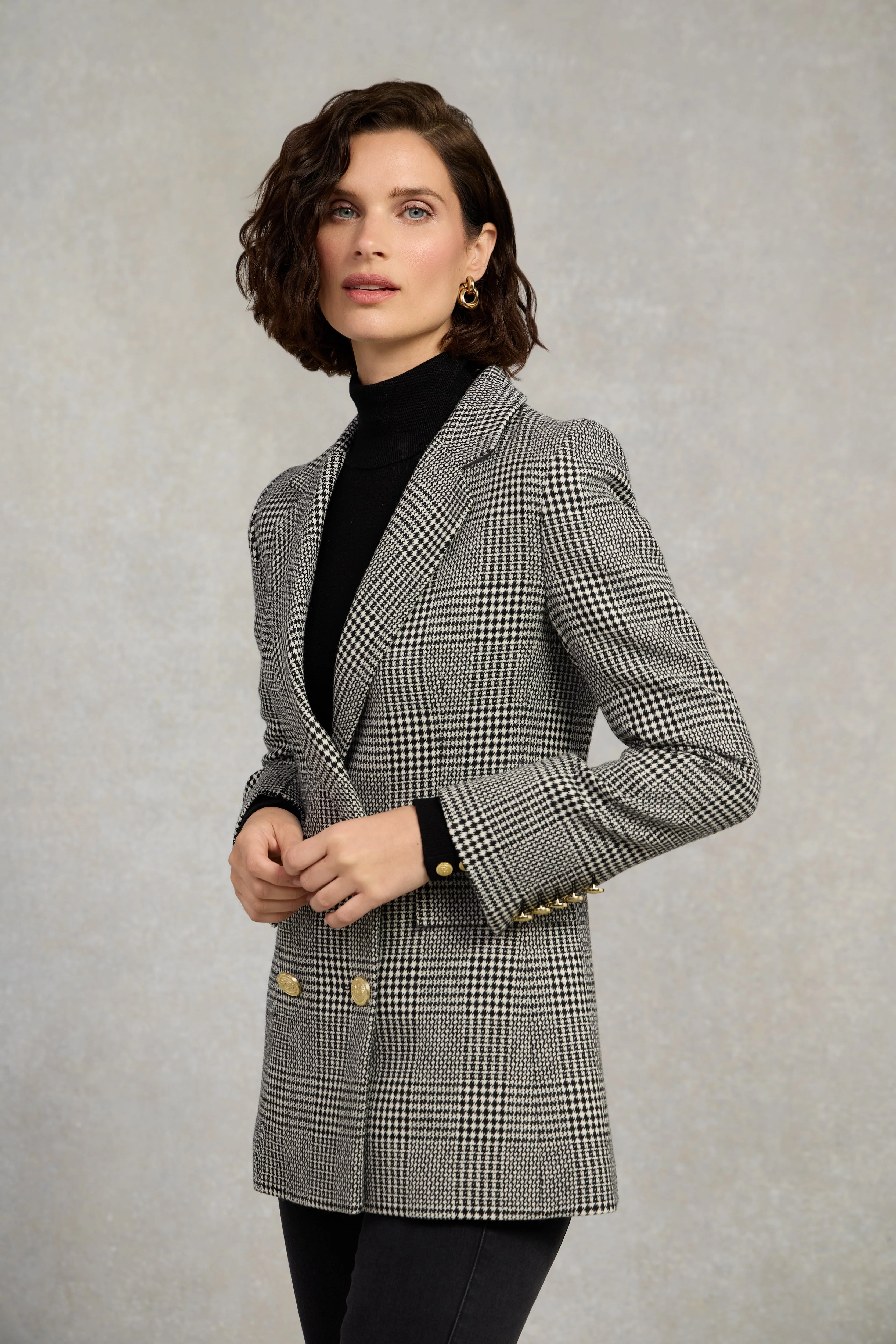 Double Breasted Blazer (Prince of Wales Mono) - Image 6