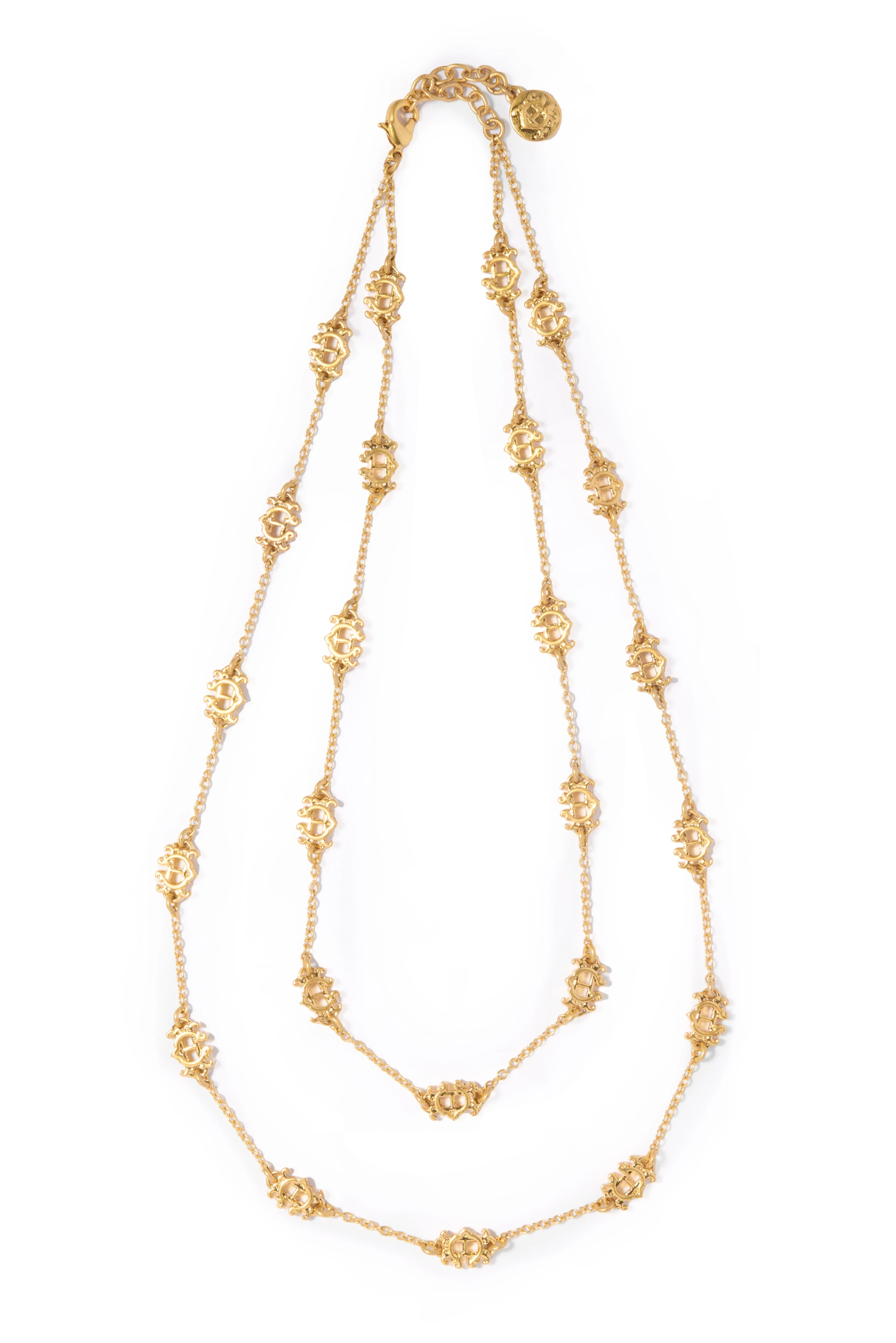 Fine Heraldic HC Layered Necklace (Vintage Gold)