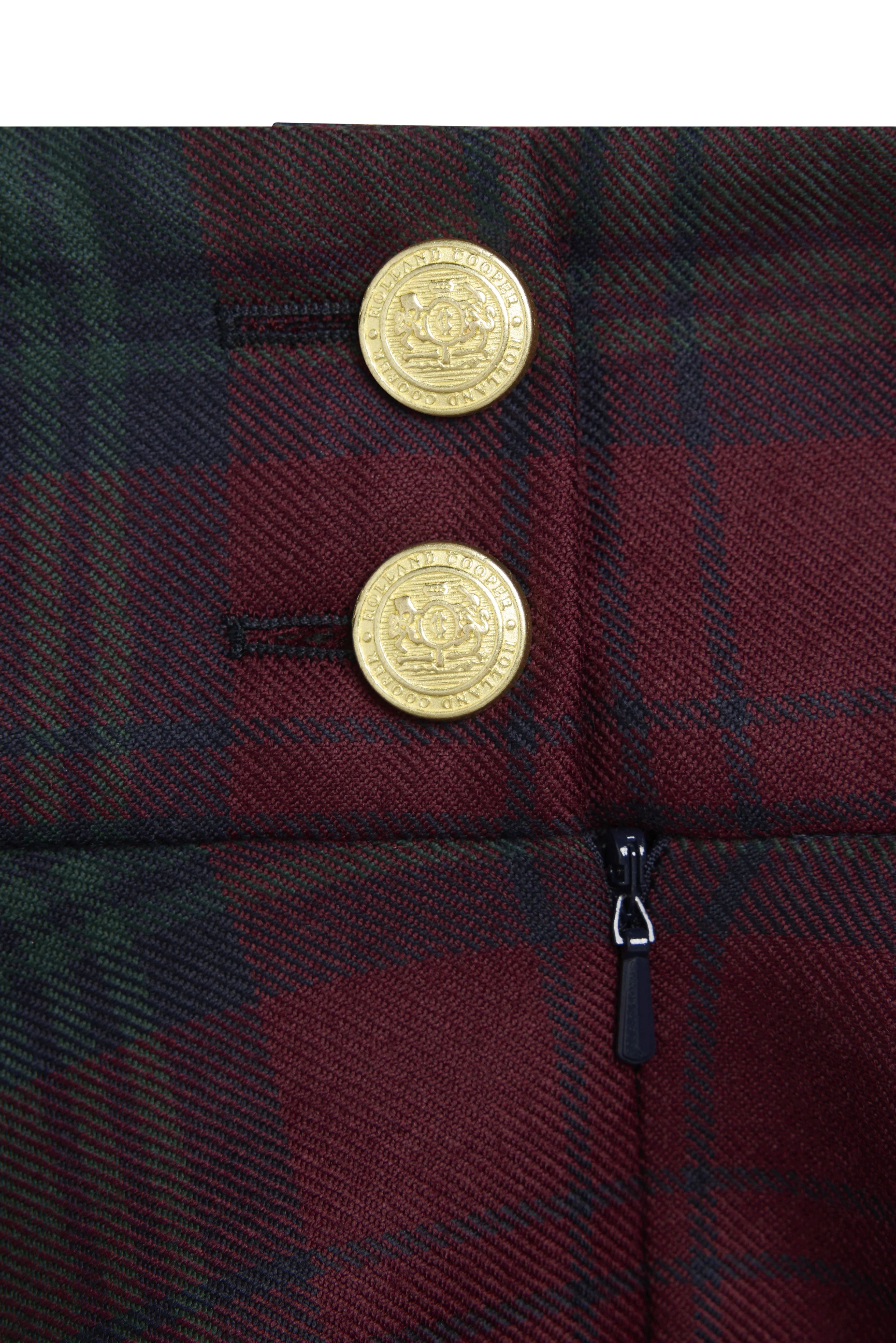 360 Maxi Tweed Circle Skirt (Mulberry Tartan) - Image 7
