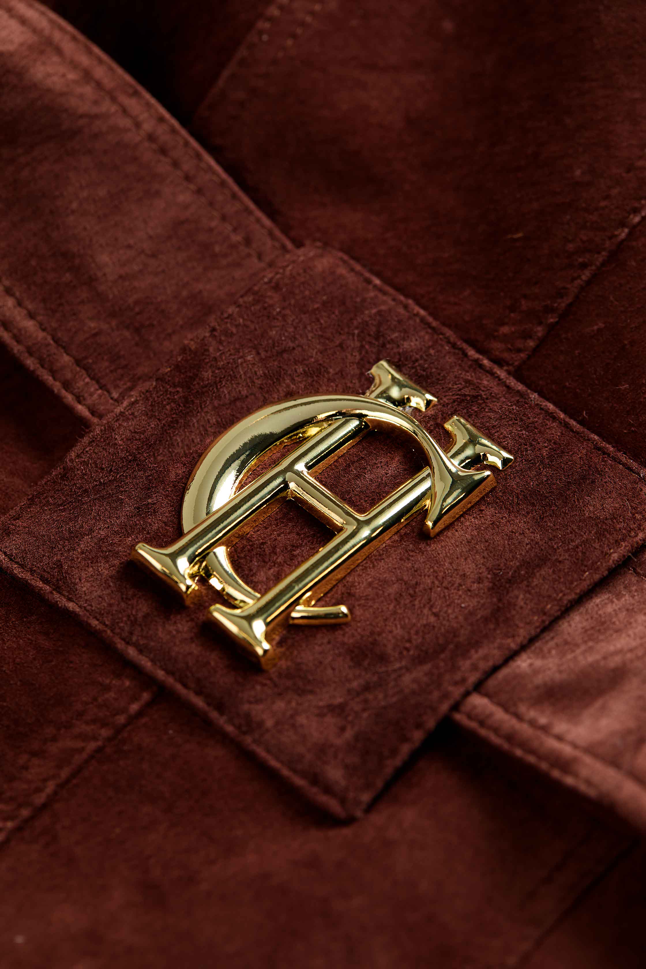 Full Length Marlborough Trench Coat (Chocolate Suede) - Image 11