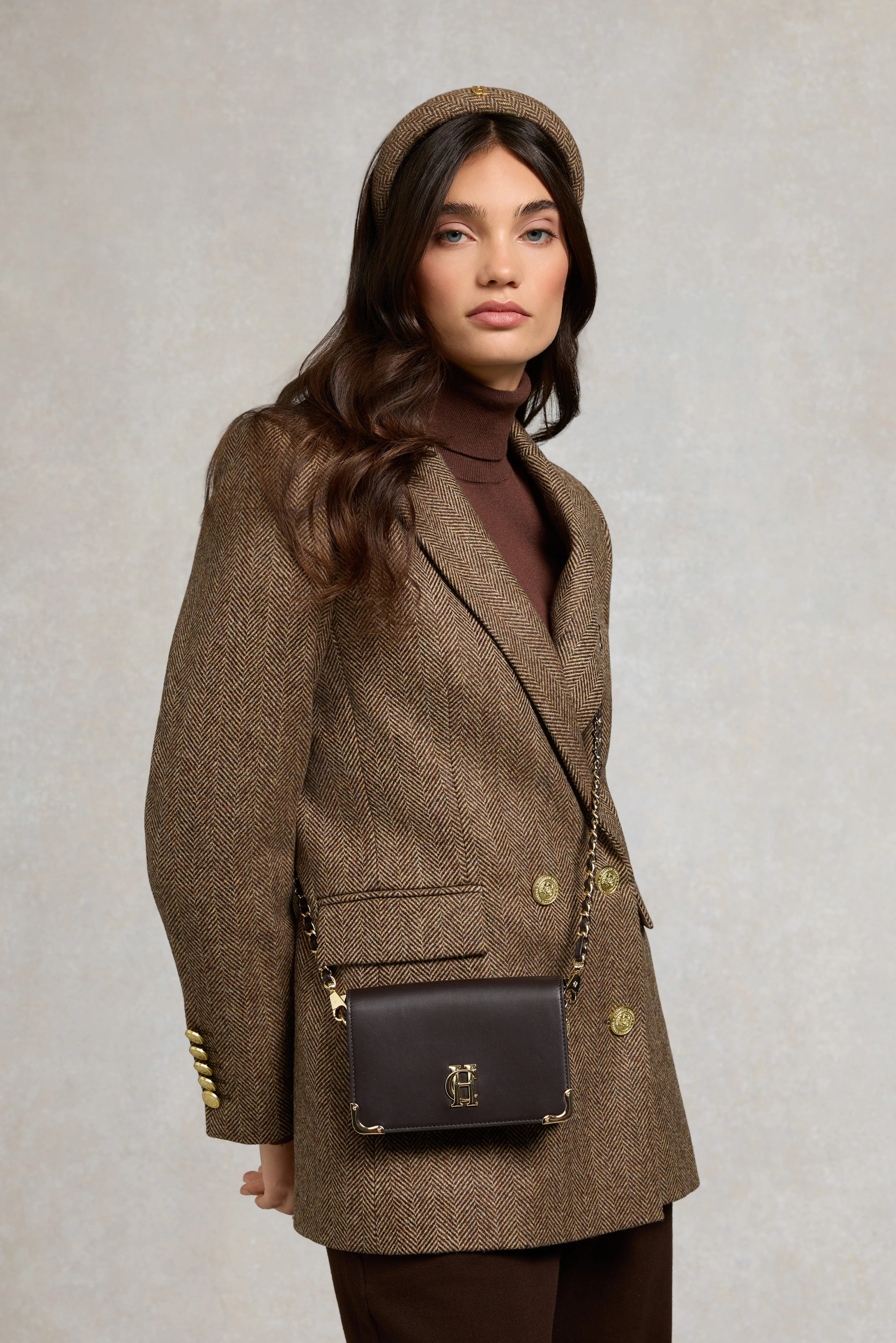 Kensington Crossbody Bag (Chocolate Leather) - Image 3