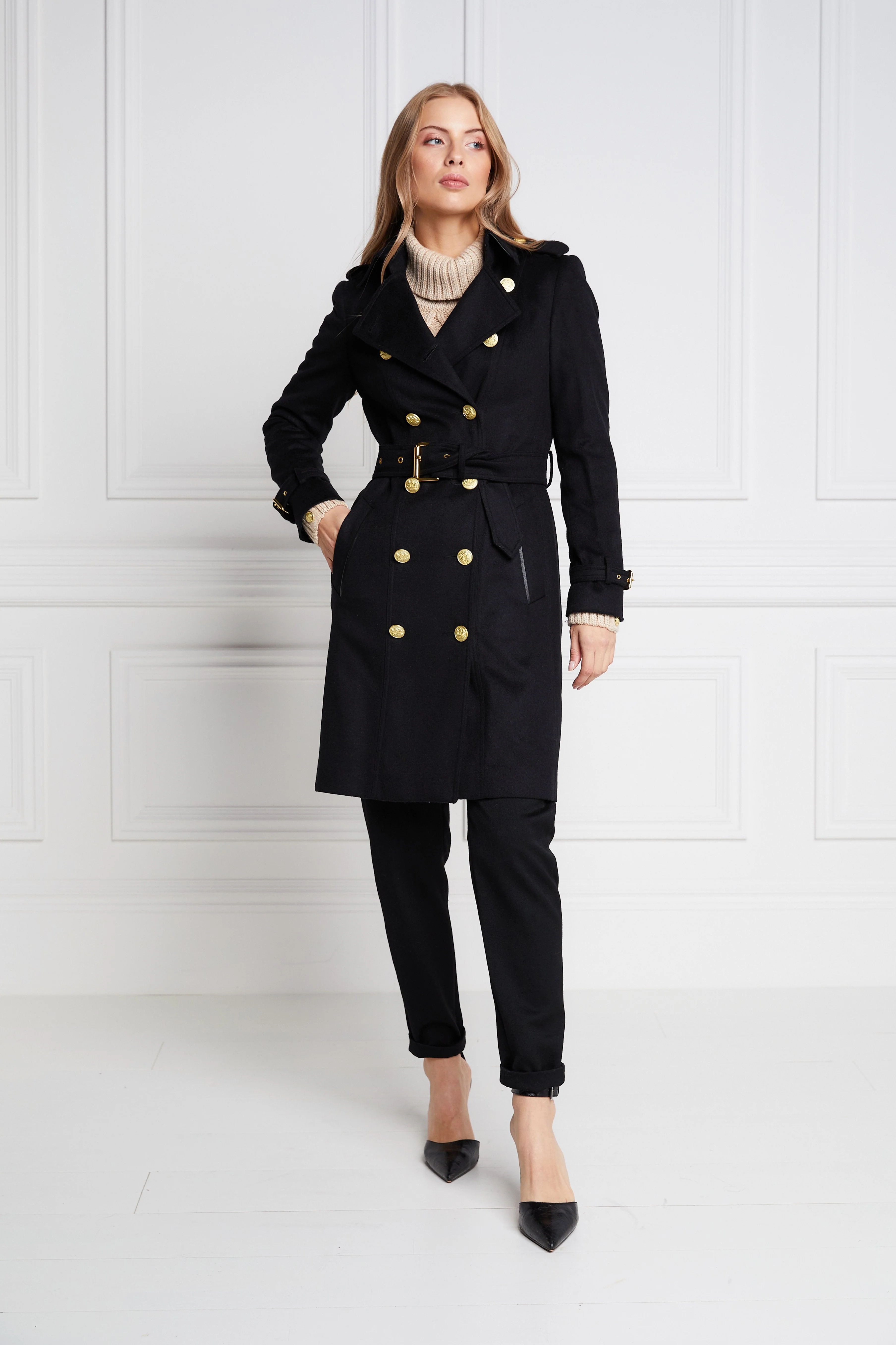 Marlborough Trench Coat (Soft Black) - Image 4