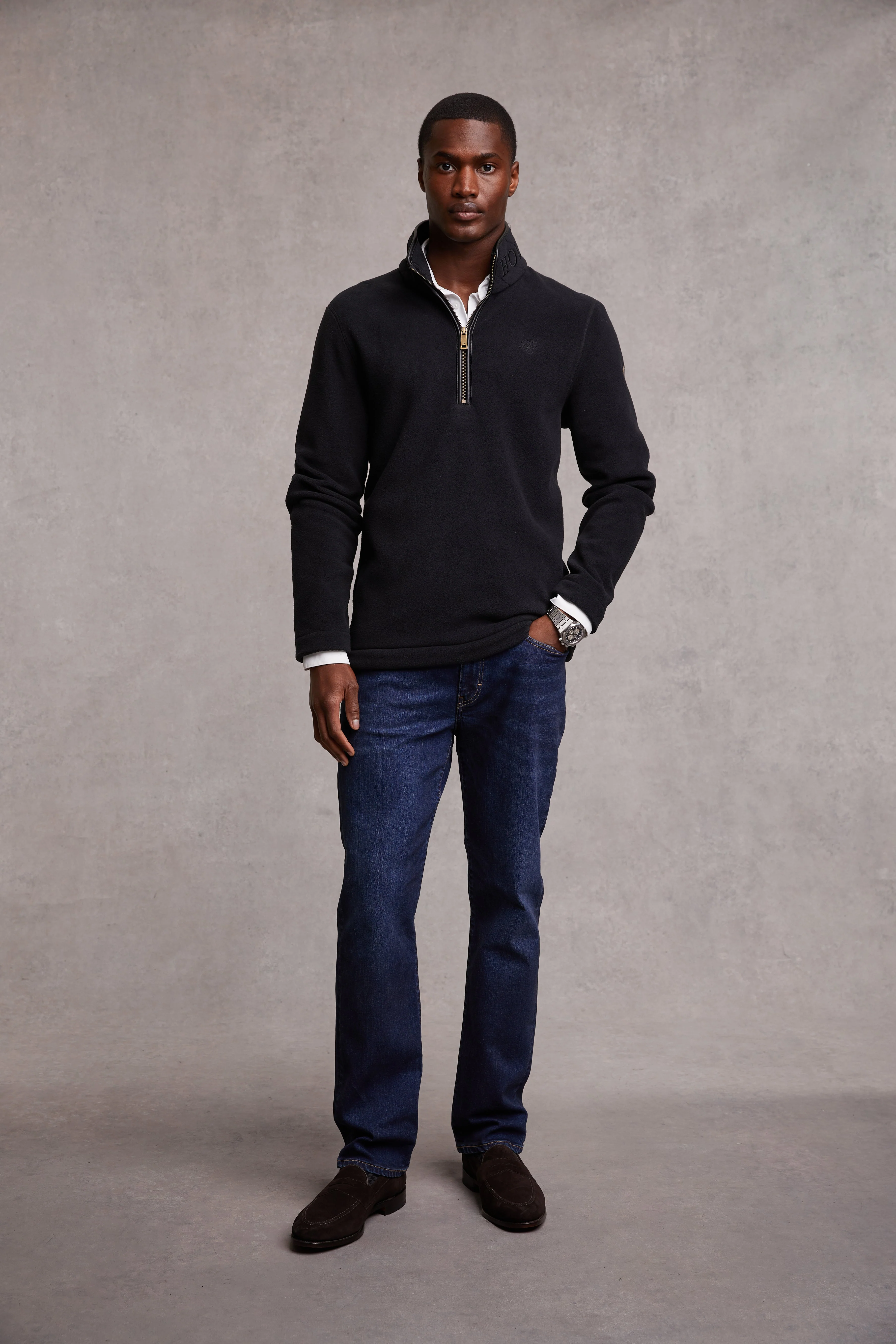 Men's Country Fleece Quarter Zip (Black) - Image 7