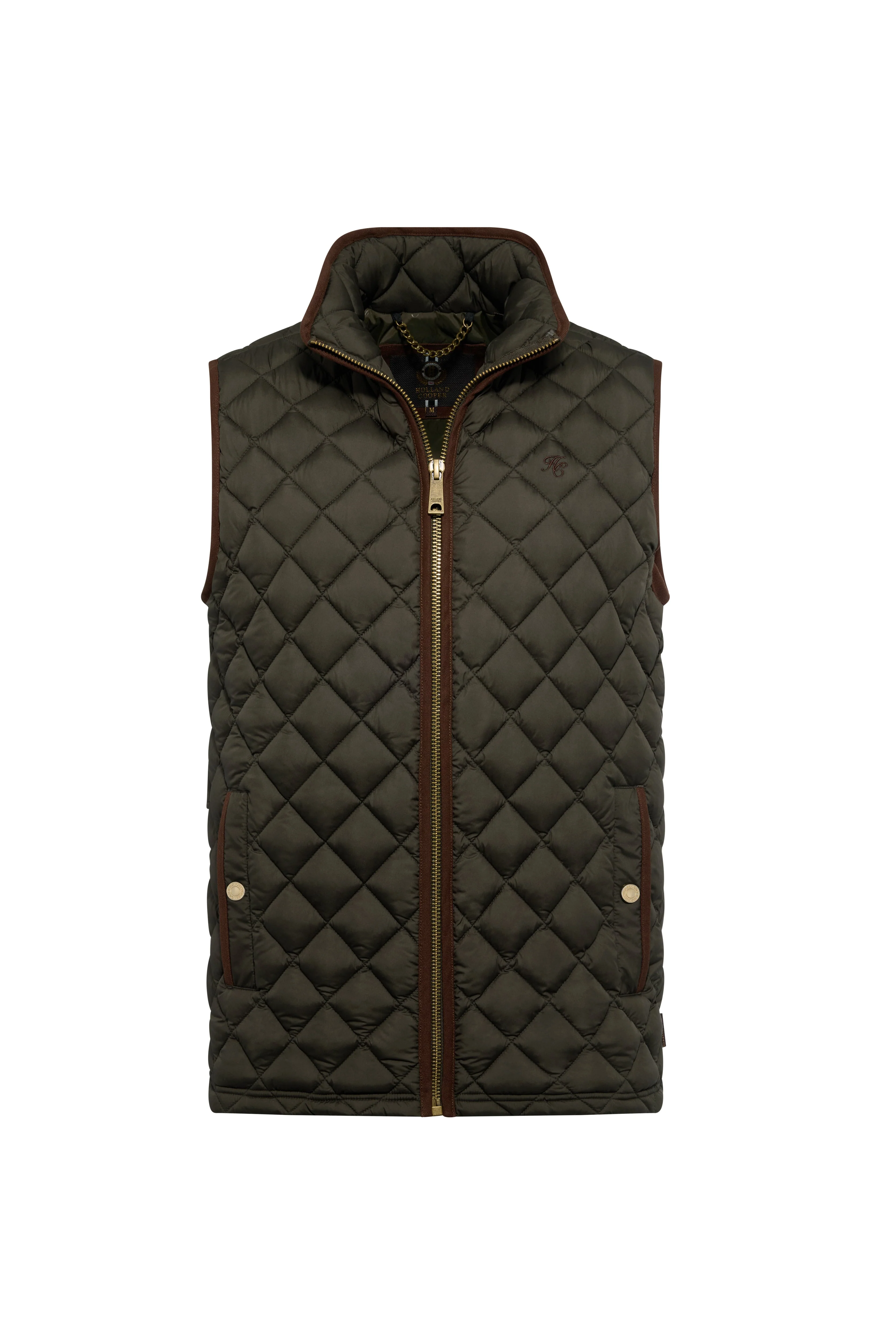 Men's Country Quilted Gilet (Khaki) - Image 4