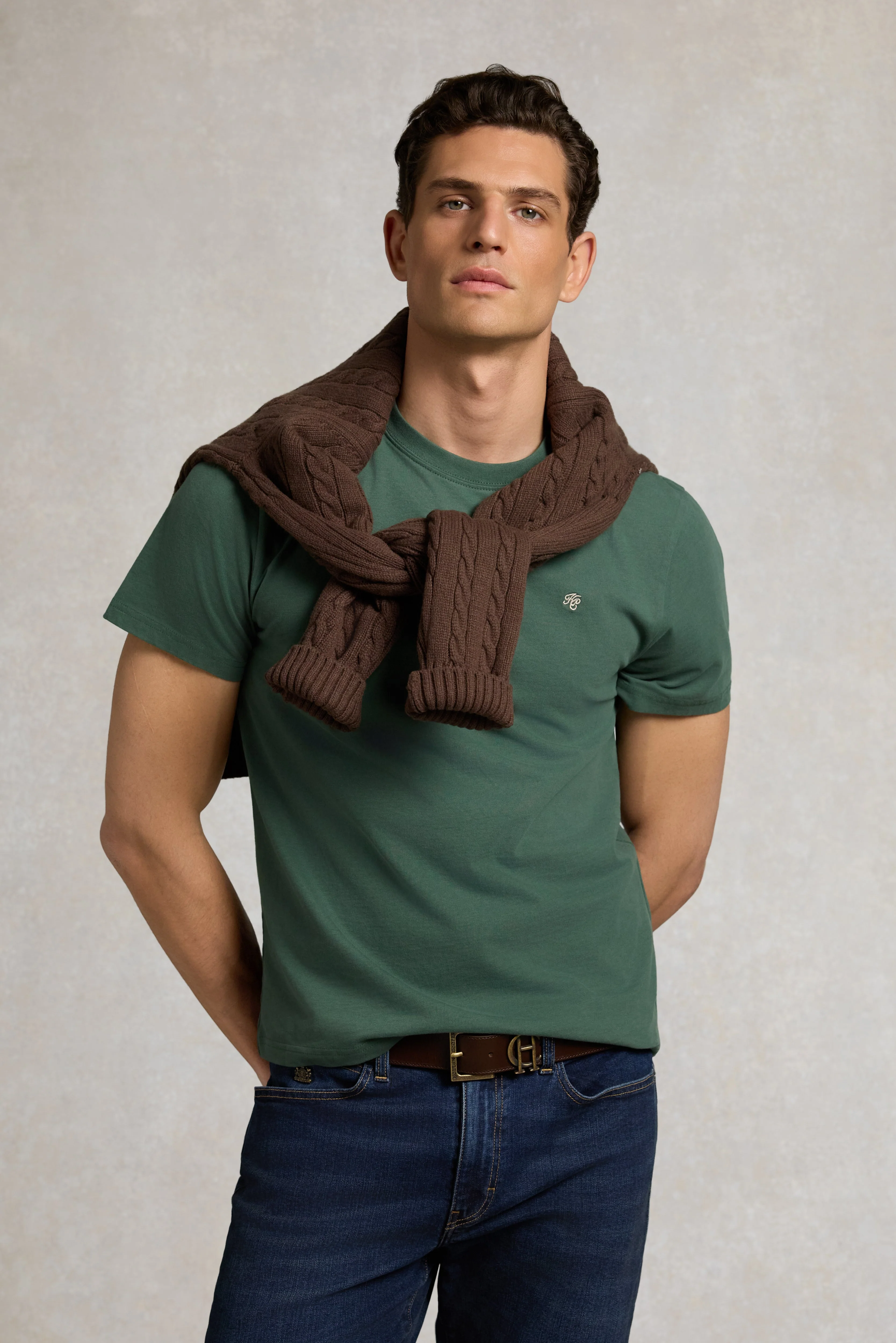 Men's Crew Neck T-Shirt (Washed Sage) - Image 4