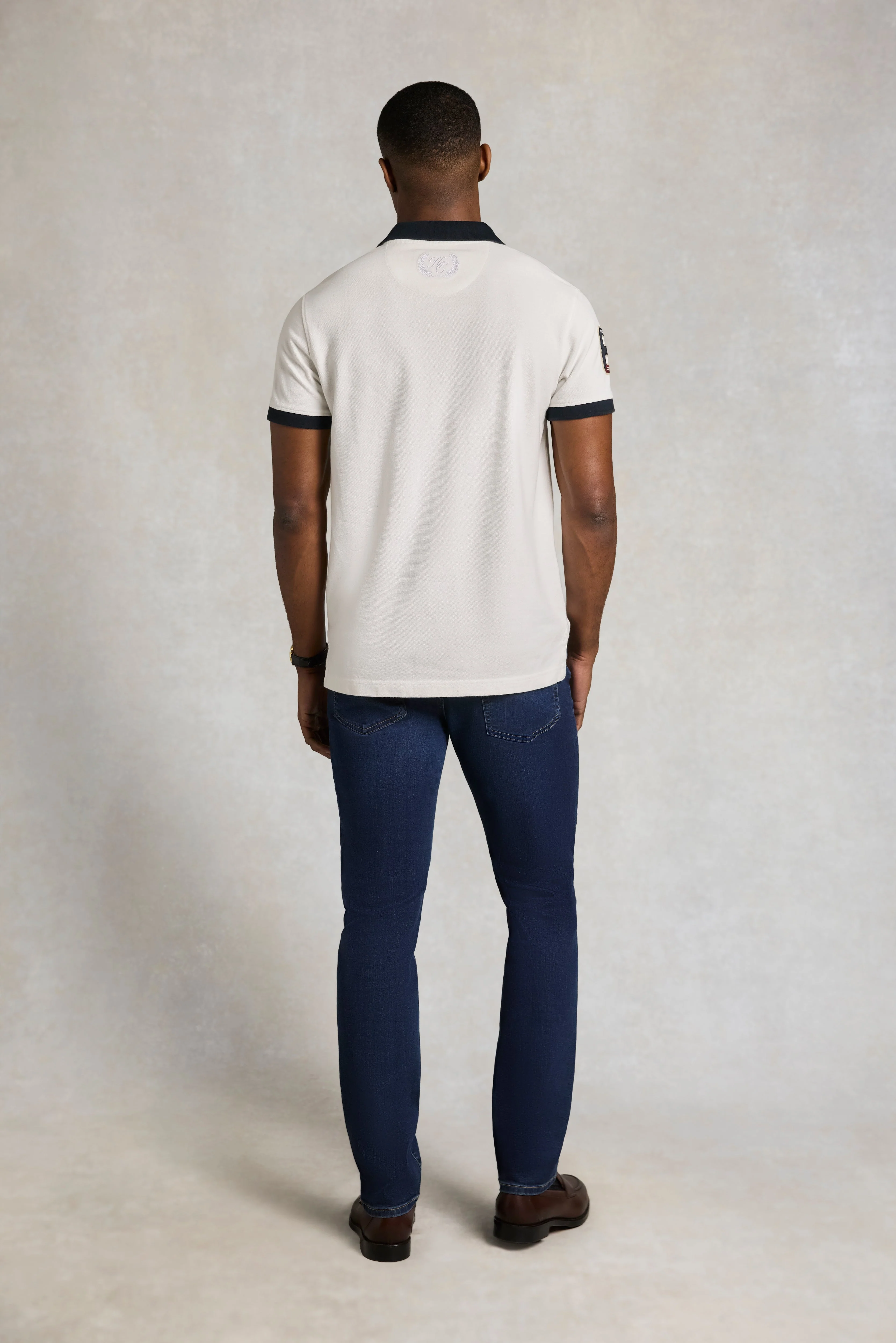 Men's Heritage Short Sleeve Polo Shirt (White) - Image 4