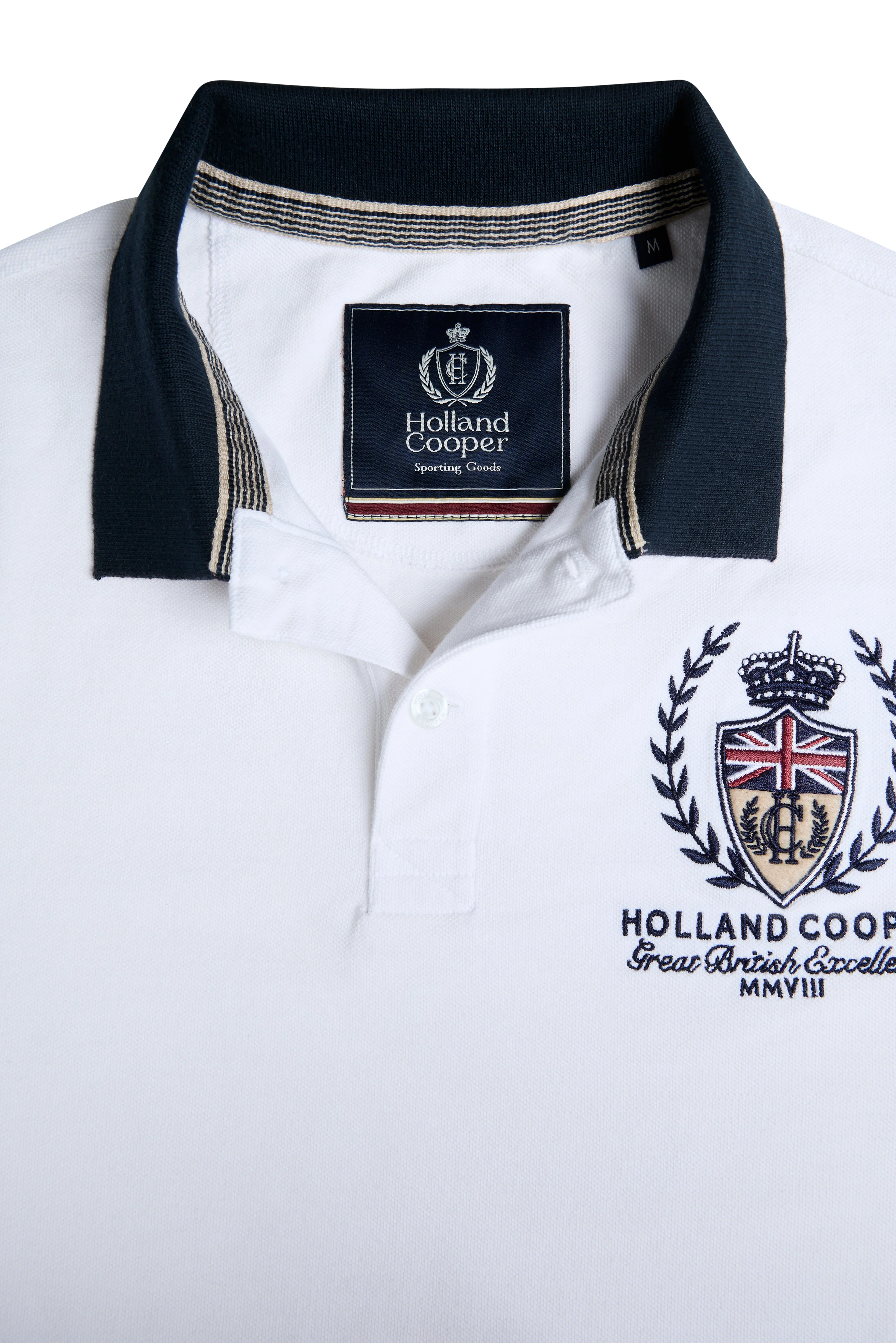 Men's Heritage Short Sleeve Polo Shirt (White) - Image 7