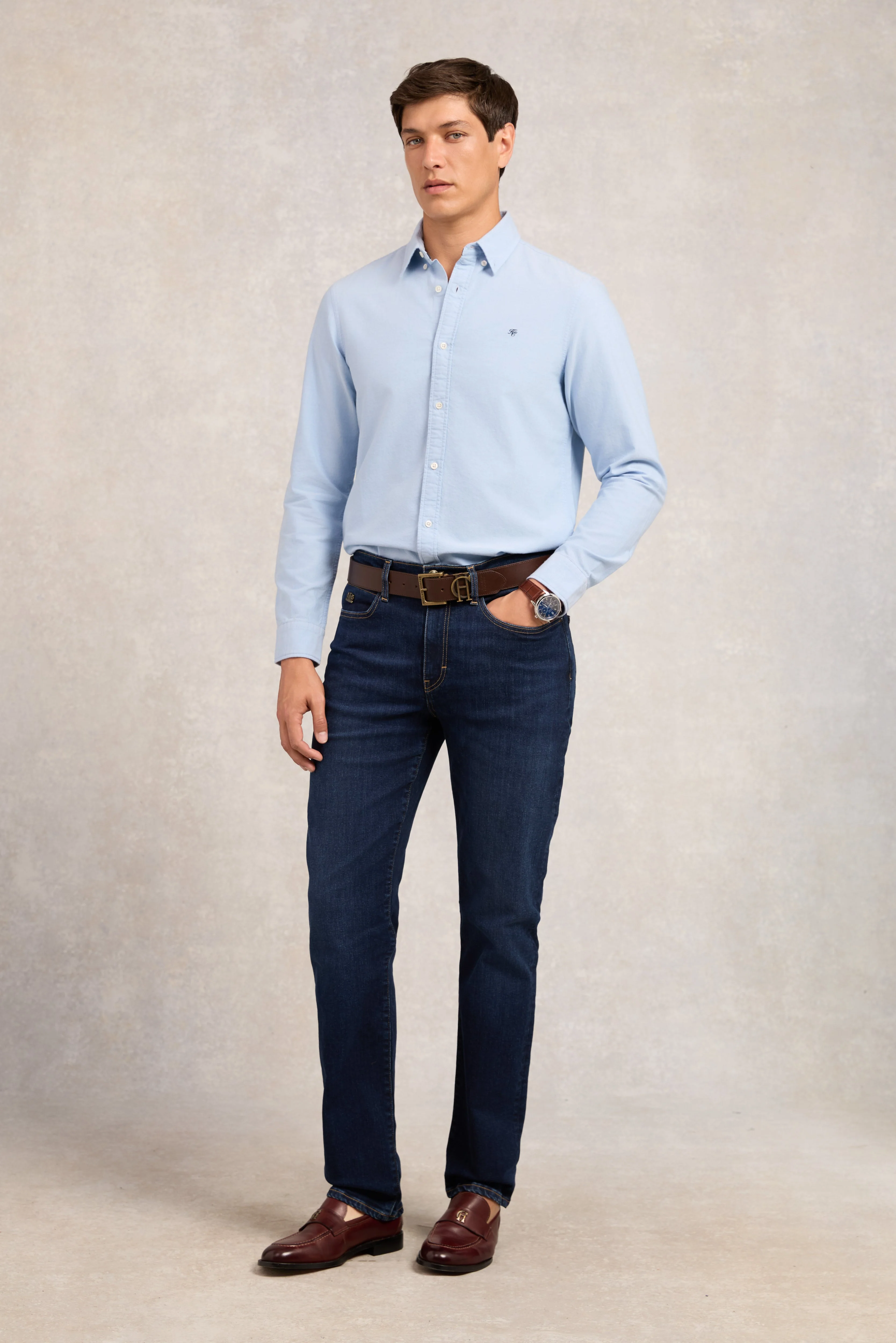 Men's Oxford Shirt (Sky Blue) - Image 2