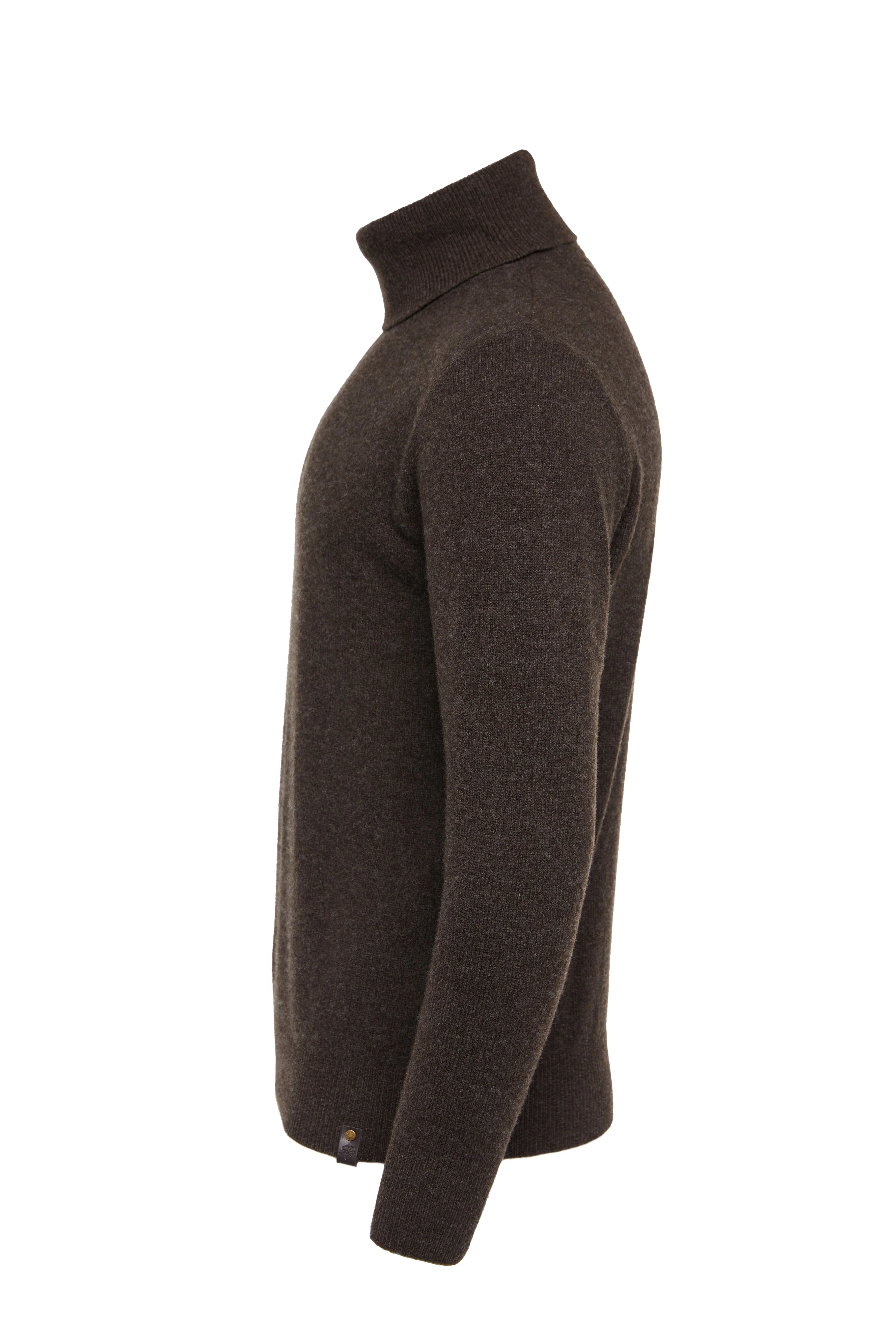 Byron Roll Neck Knit (Chocolate) - Image 6