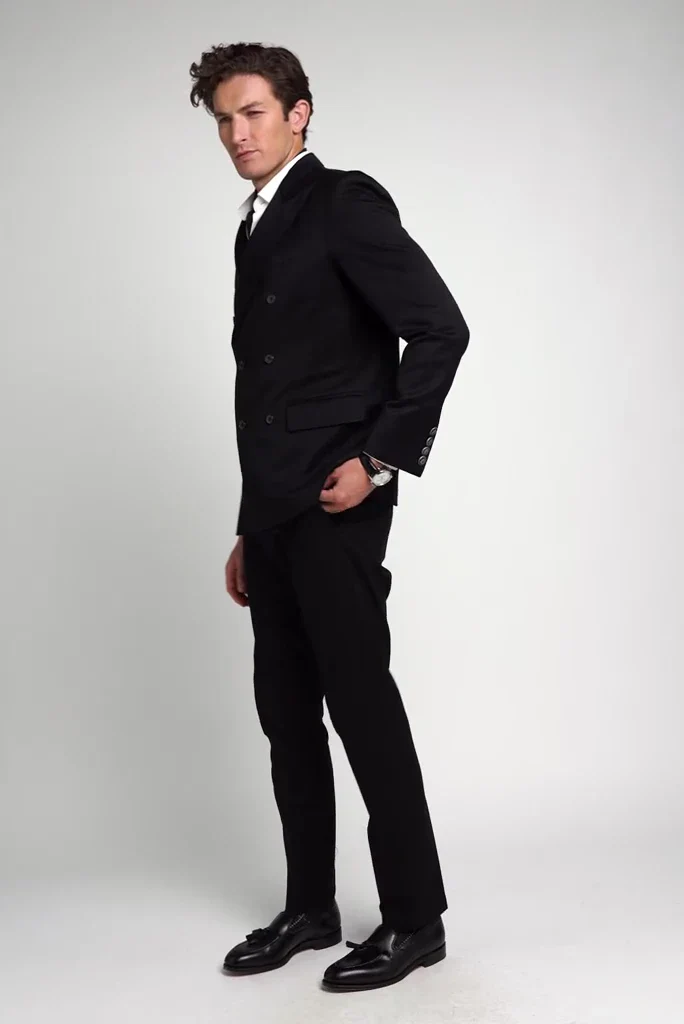The Double Breasted Blazer (Black Barathea) - Image 5