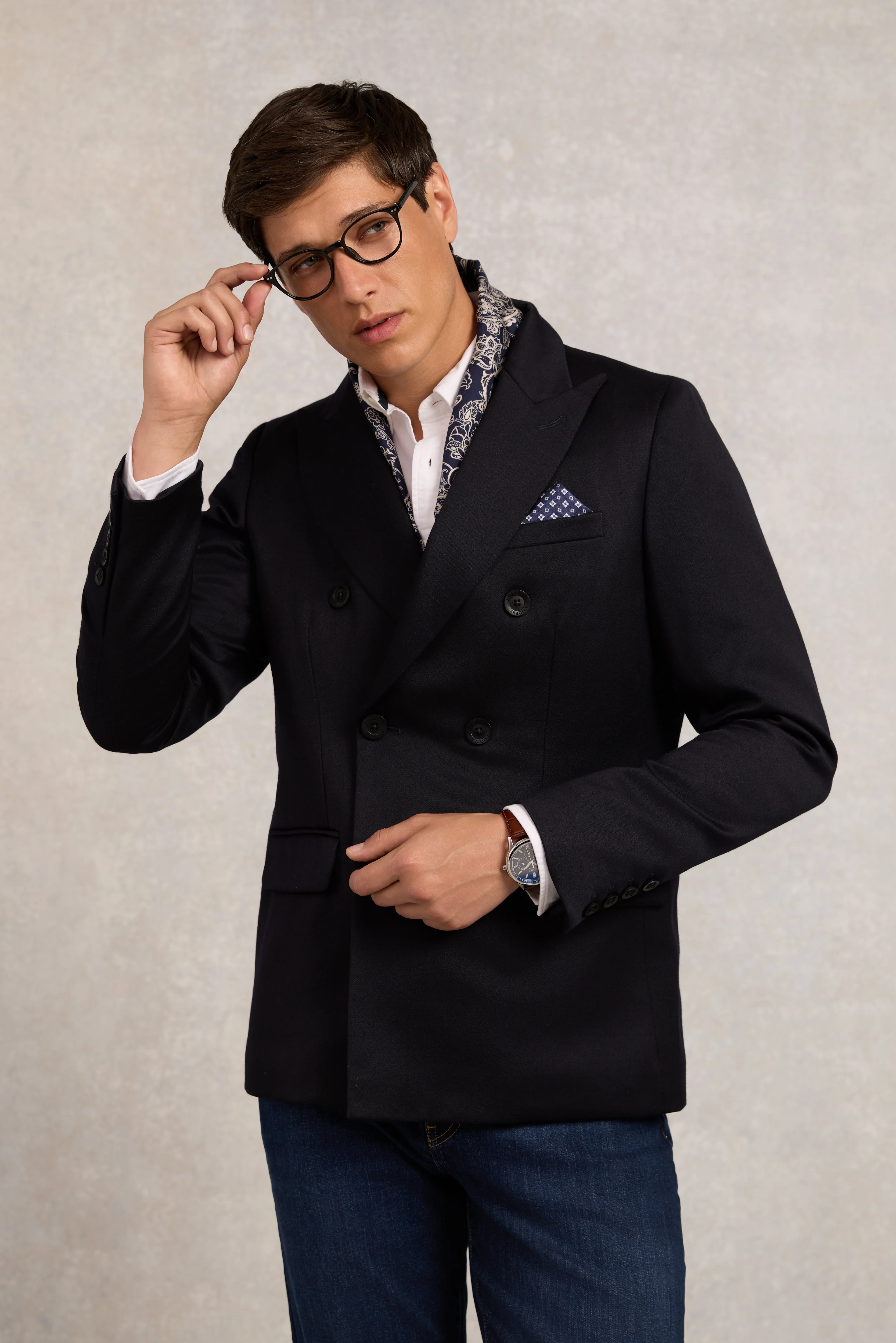 The Double Breasted Blazer (Navy Barathea) - Image 2