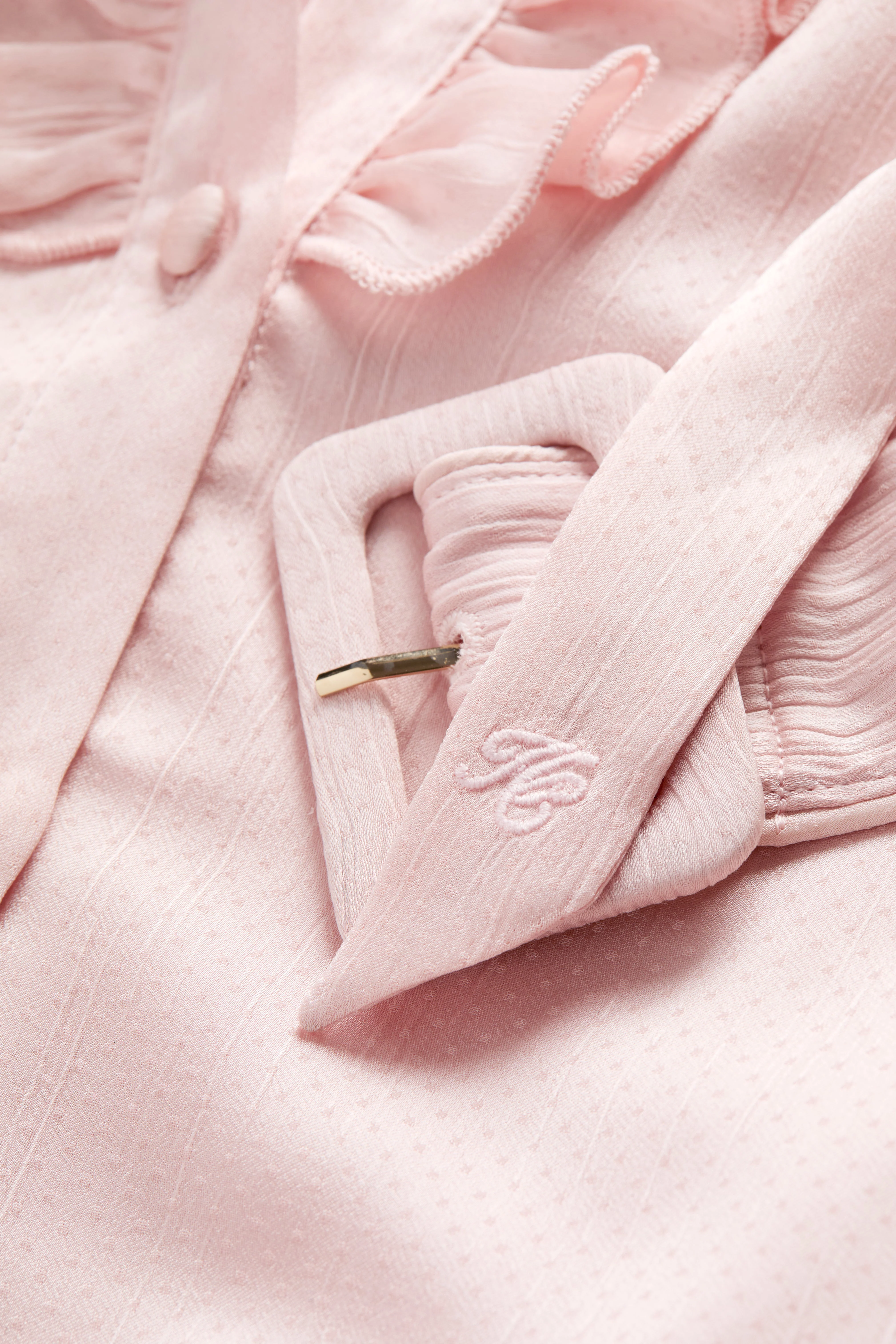 Rebecca Ruffle Dress (Blush) - Image 7