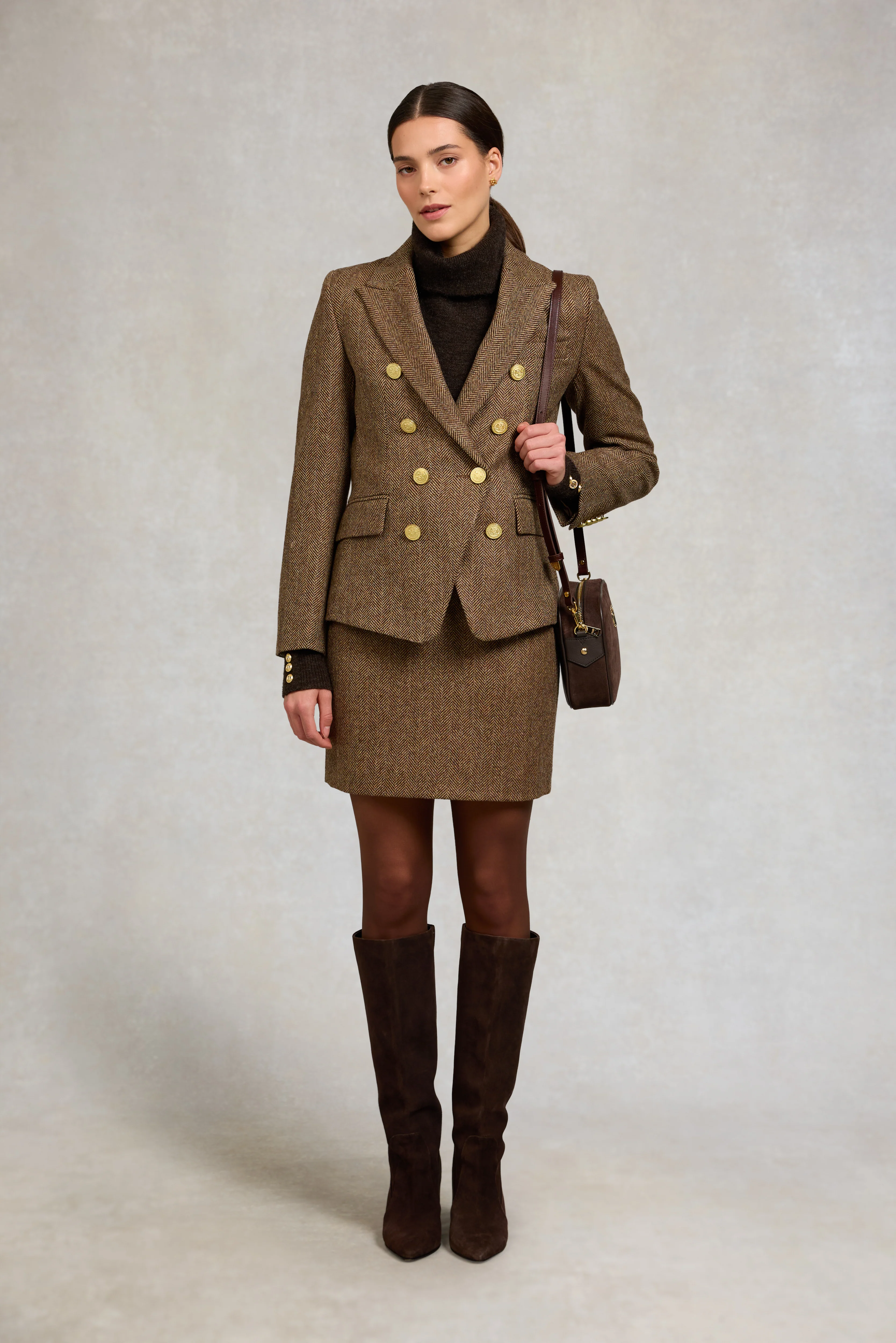 Regency Skirt (Large Scale Brown Herringbone) - Image 5