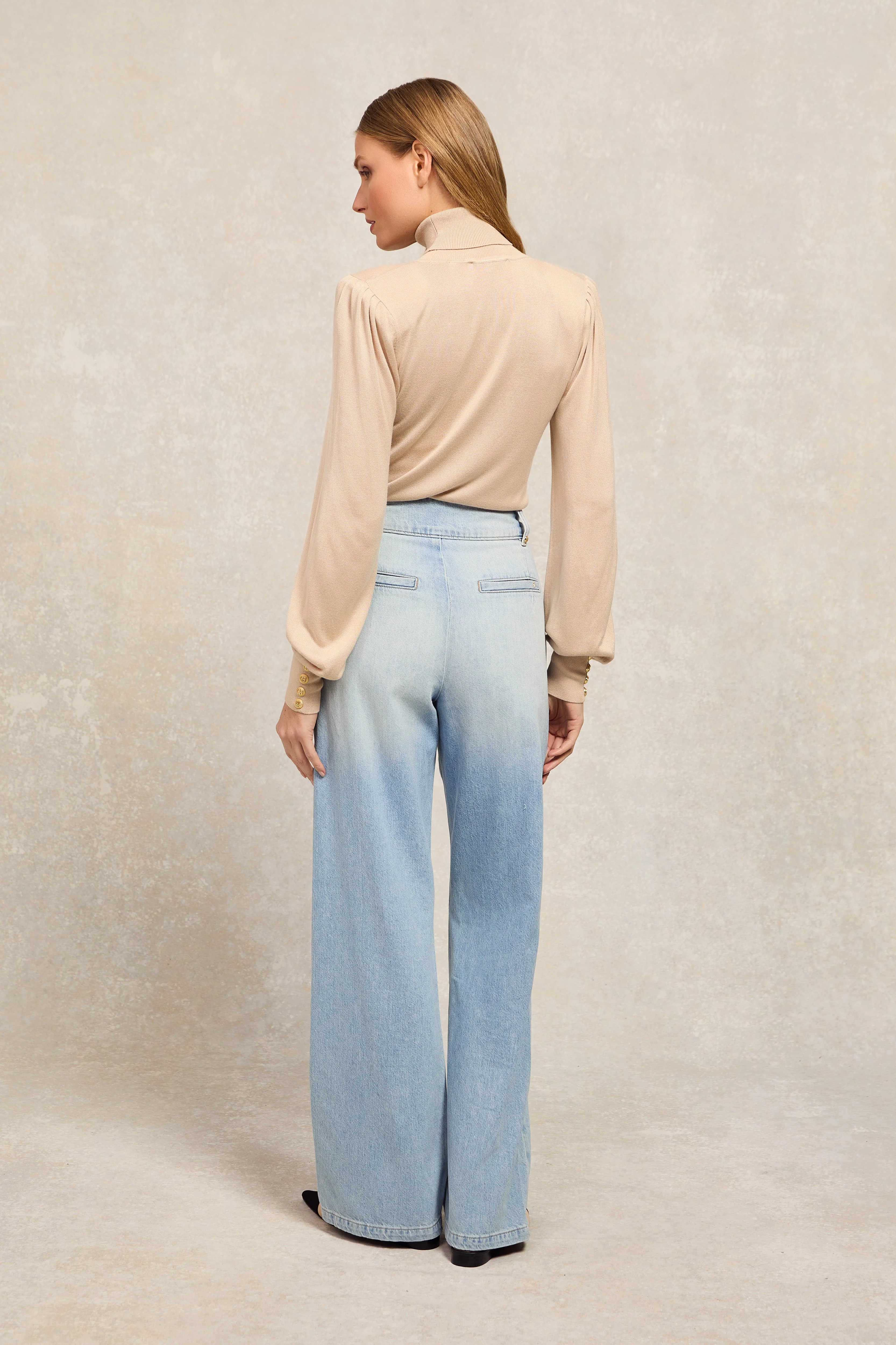 Tailored Wide Leg Jean (Vintage Indigo) - Image 3